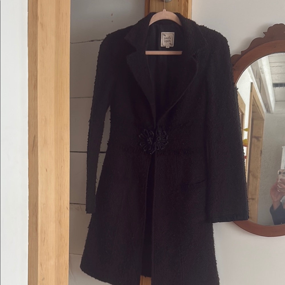 nanette lepore coat brown/black medium - Picture 4 of 8